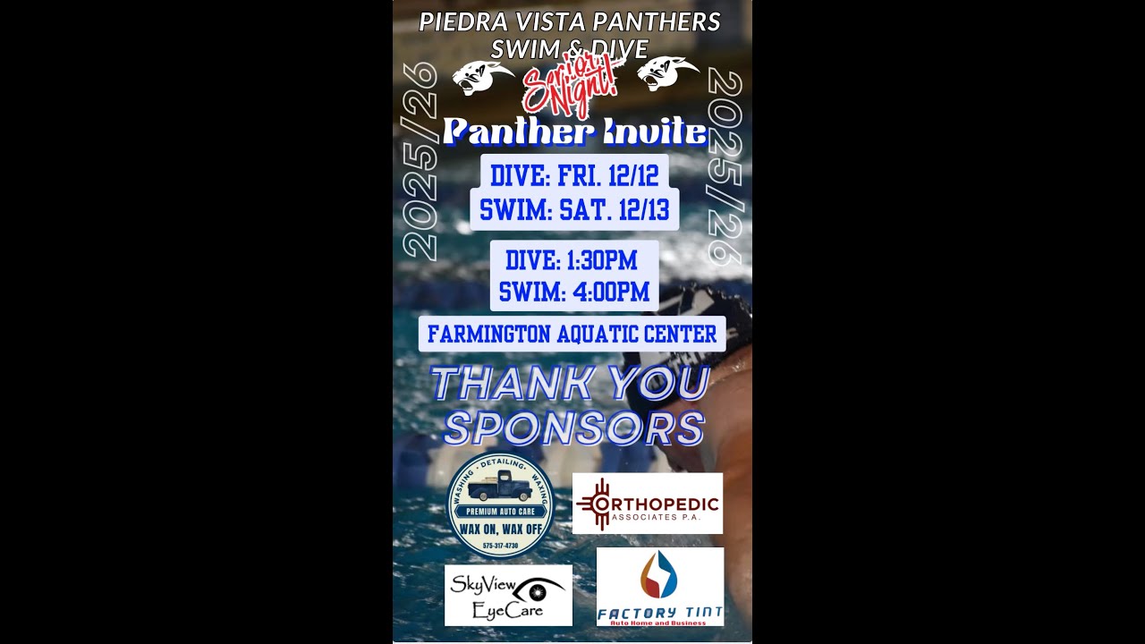 Panther Invite (Senior Night) at the Farmington Aquatic Center