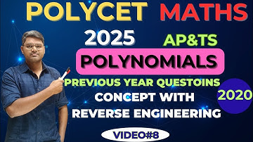 Polycet 2025 Maths polynomials previous year questions 2020 #polytech #maths #polynimials