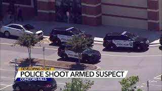Person critically wounded after shooting at police who fired back at Concord Mills: Police