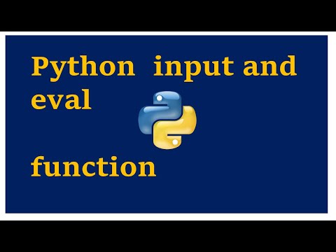 Python input and eval function in Hindi हिन्दी video 11