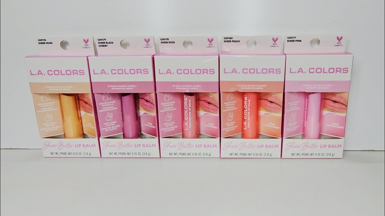 Dollar Tree finds makeup lip blam / LA. colors lip balm 🩷🍑🌹🍒🤎