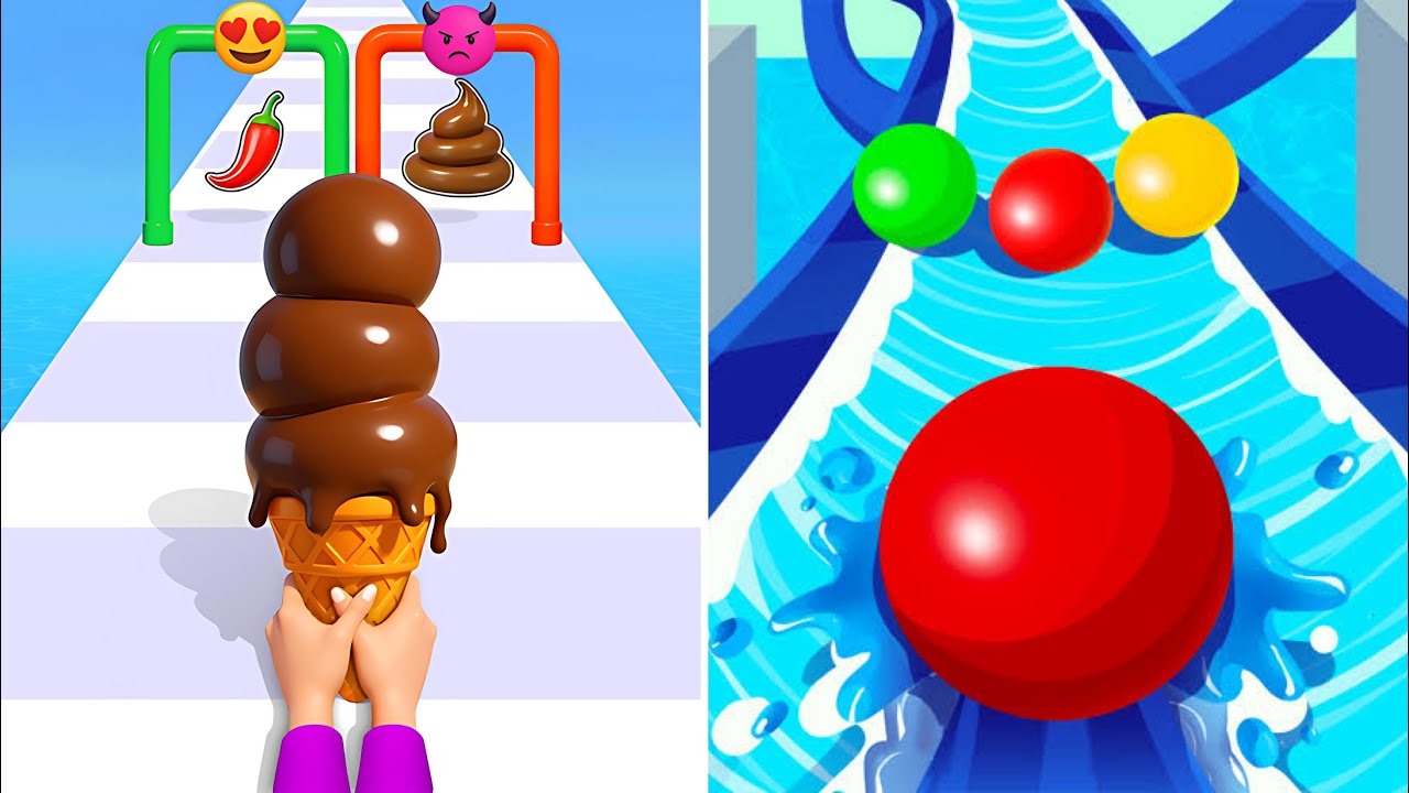 Color Road Vs Stacky Ice Cream Runner🔴🟣🔴Walkthrough Android IOS Gameplay BR12