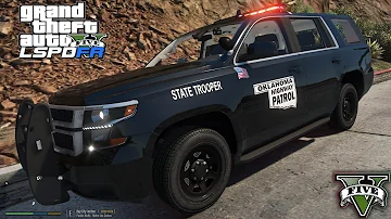 GTA 5 LSPDFR - Oklahoma Highway Patrol - NEW - Chevrolet Tahoe (GTA 5 Police Mods)