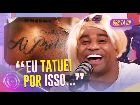 CEZAR BLACK EXPLICA A TATUAGEM DE "AI PRETO" E REVELA A PRÓXIMA EM HOMENAGEM AO BBB! 😂 | BBB TÁ ON