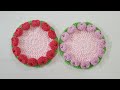 수세미뜨기/ 반전의 꽃 티코스터/ 컵받침/ Crochet  tea coaster