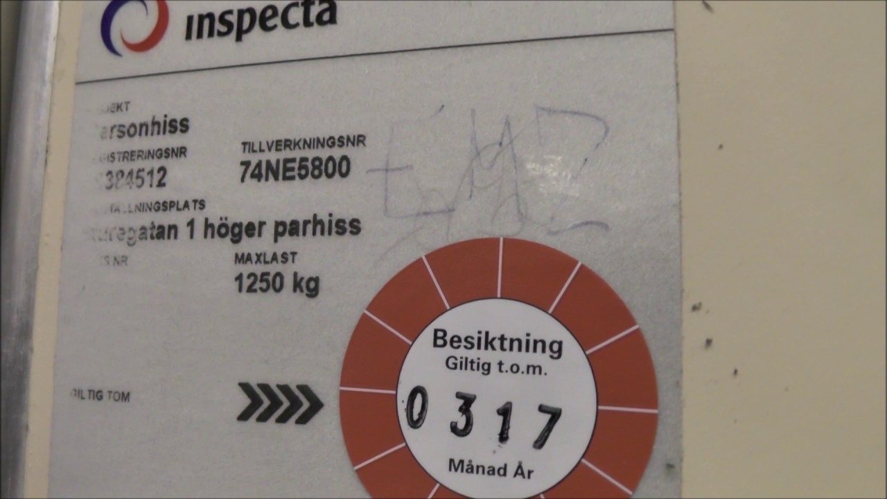 OTIS Europa 2001 Traction elevators @ Sturegatan 1, Linköping