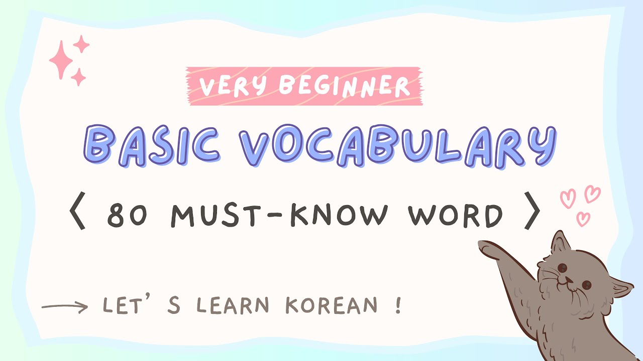 Learn Korean while Commuting & Sleeping ✨ | Basic Korean Words Challenge PART1 (1-80)
