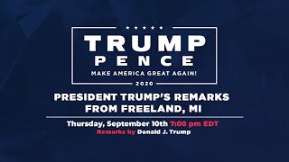 WATCH LIVE: President Donald Trump in Freeland, MI