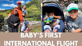 Baby&#39;s First International Flight//Baby Crawls for 1st Time//Ecuador