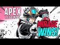 Mirage Domination: Two Wins Unleashed! #apexlegends