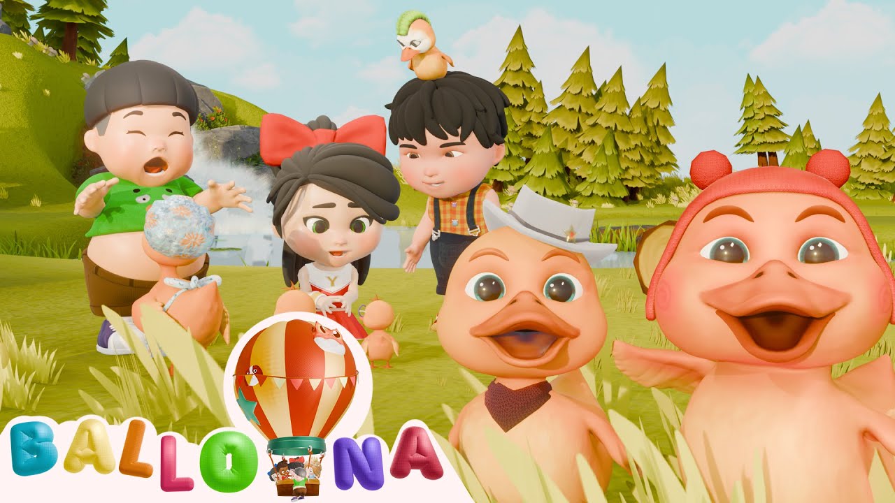 5 Little Ducks | Balloona Nursery Rhymes & Kids Songs - YouTube