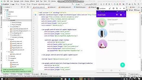 menu and picker - android studio