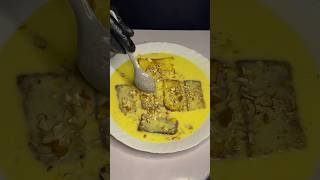 Bread milk Custard Pudding Recipe || #shorts #ytshorts #milkbread #breadtoast