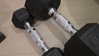 CAP Rubber Coated Hex Dumbbell Set with Storage Rack, Space Saving Vertical Compact Storage Review
