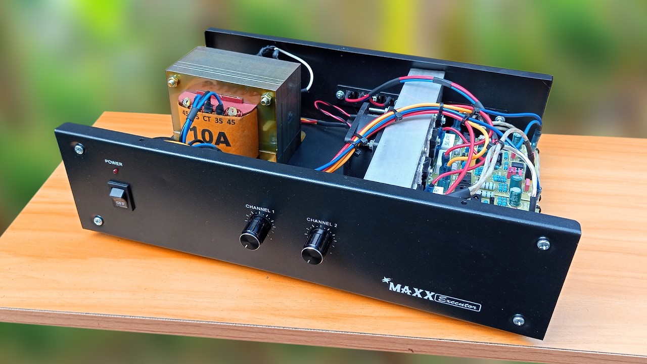 tes power amplifere rakitan biaya 800 ribuan 10 ampere kecil mantap ...