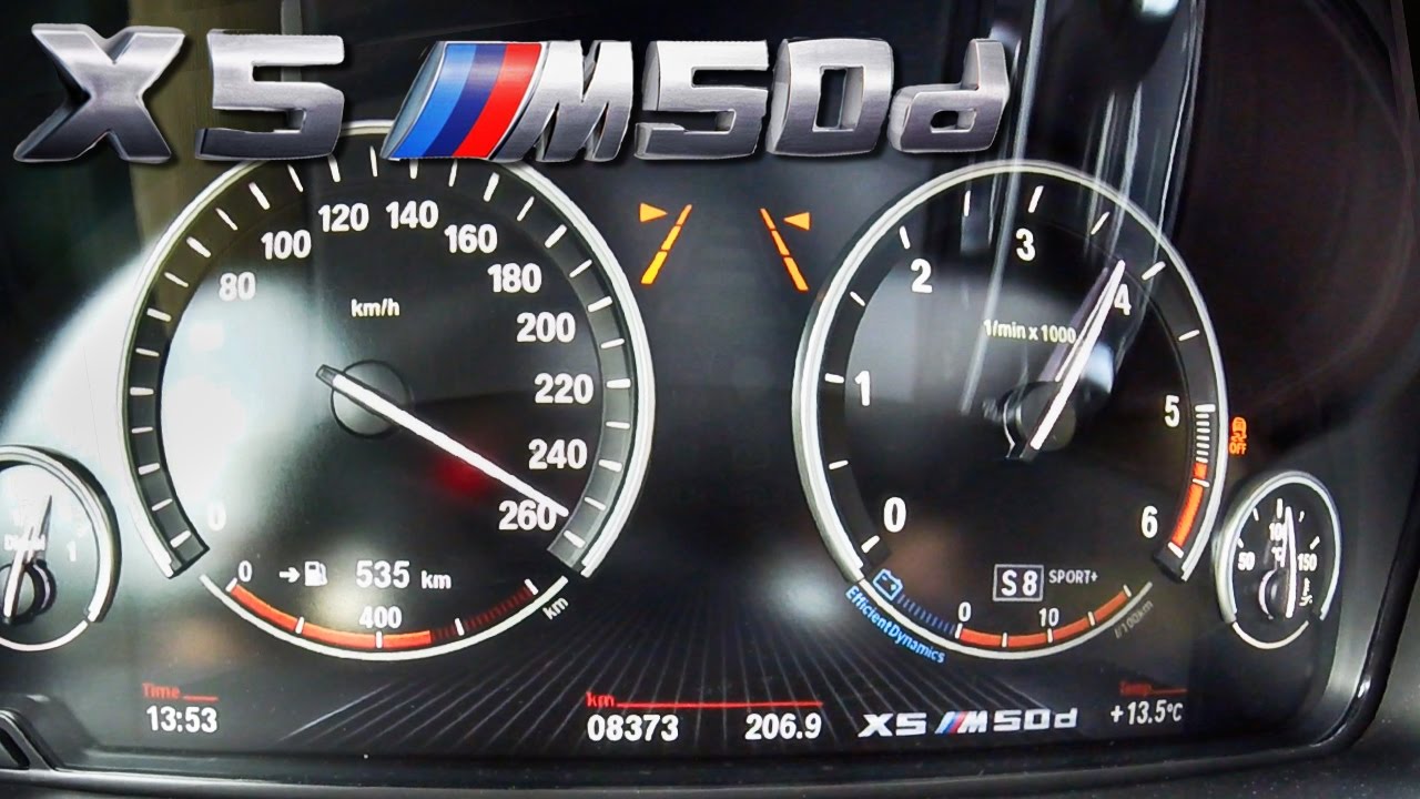 Bmw X5 M50d Acceleration Top Speed 0 255 Km H Youtube