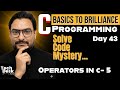 C Programming Full Course in Hindi | Operators in C- 5  |  Day 43 | By Deepraj Jangid Sir