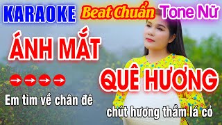 Full [Karaoke] ÁNH MẮT QUÊ HƯƠNG - NSUT BÙI THU HUYỀN | Beat Chuẩn Dễ Hát Update