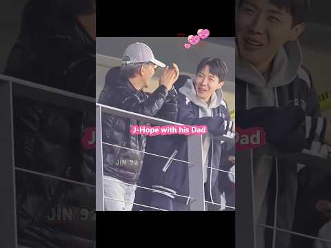 J-Hope is like a child next to his father!🥰🥰 #bts #kpop #jhope