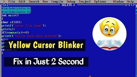 Fix Yellow Colour Cursor Blinker in Torbo c++II text editing in torbo c++