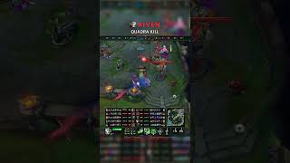 Riven QUADRA KILL | EUW Grandmaster Patch 26.12 #shorts