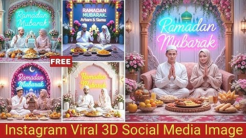 New Instagram Viral Ramzan Mubarak 3D Image |Trending Ramadan Mubarak Ai Photo Editing