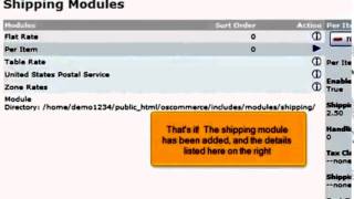 How to add a shipping module in os Commerce Legend eye