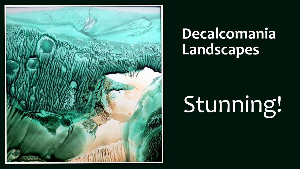 Decalcomania Landscape Decalcomanie Landschaft abstract simple printing  einfach drucken Stunning!