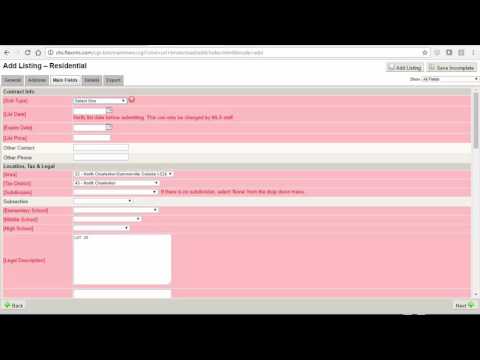 FlexMLS Listing Input Tutorial