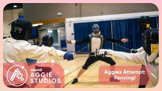 Aggies Attempt Fencing
Aggie Studios takes in a new challenge: fencing!!
We teamed up in 2 groups of three with the incredible Davis Fencing Club to learn the basics footwork and usage of gear and see which team would win the tournament.
Shoutout to the Davis Fencing Club for the guidance and good vibes during the lesson, go check them out!
Comment on what Aggie Studios should attempt next?
Production Directors: Stella Barretto, Isabel Wade, Desiree Poon
Assistant Production Directors: Armando Carranza
Reporters: Armando Carranza, Khang Dang, Angelina Hwang, Seona Sherman
Videographers: Ethan Lee, Max McCarty
Editor: Khoi Tran
Photographers: Kevin Jia, Sachit Parekh, Desiree Poon
Executive Producer: Juliana Duarte, Siena Dill-Cruz
Special Guest: Davis Fencing Club!! Aggies Attempt Fencing
