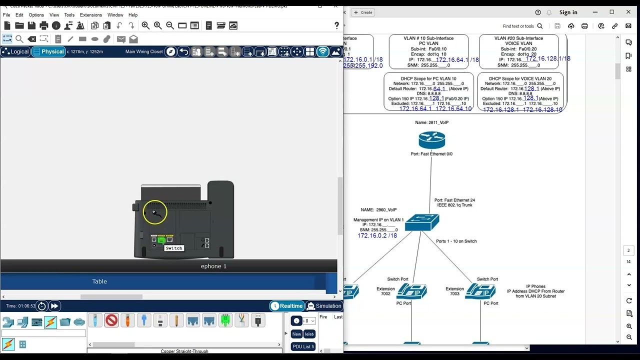 CNT125 Online VoIP Lab 2 Cable