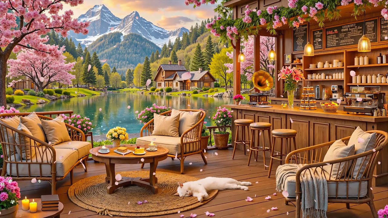 Утренняя джазовая музыка 🌸 Расслабляющая, приятная джазовая музыка в атмосфере кофейни, идеально по