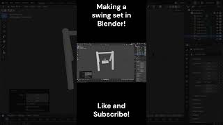 Making a swingset in Blender!#mygame #blender #3dmodeling #modeling #indiegame #roguelite #blender3d