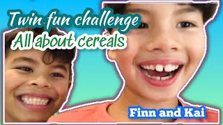 IN DOOR GAMES. All about Cereals. #twin #fun #challenge #gameforkids #indoor #indoorgames #twinbro screenshot 2
