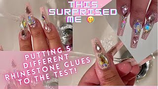 Battle of the rhinestone gels!! | Best glue for rhinestones | How to make rhinestones LAST !!