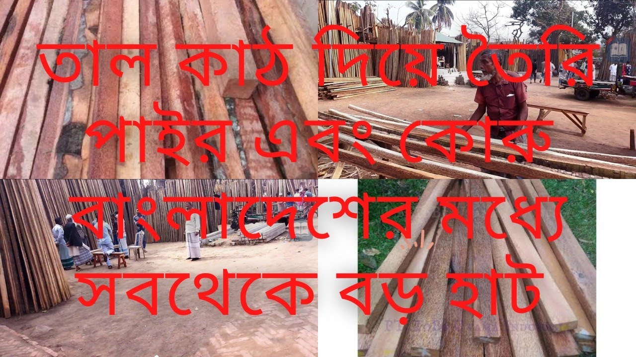 তাল গাছ দিয়ে তৈরি পাইর এবং কোরুর হাট