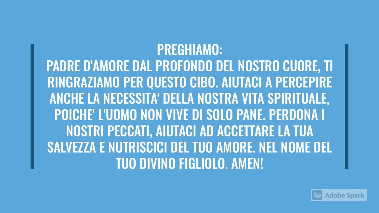 Preghiera Francescana Prima Dei Pasti