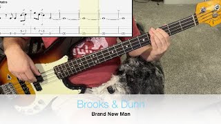 Brand New Man - Brooks & Dunn | Bass Guitar Cover (With Tab)