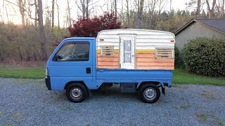 Mini Truck Camper/Ladder Rack - Built with BLUETTI AC240/Solar