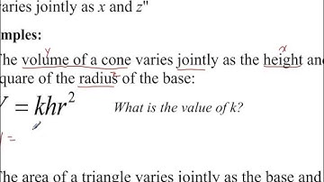 Lesson 9.5 - Introduction to Joint Variation