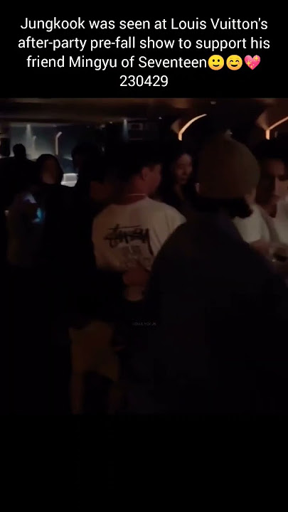 Jungkook and Mingyu at Louis Vuitton after party!230429 #bts #jungkook