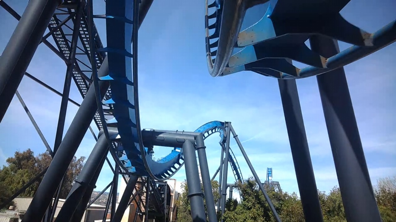 Batman The Ride - Six Flags Magic Mountain - Front Row (4K HD POV) - February 2026