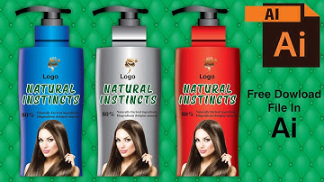 How to Making a Shampoo Bottle in Ai || Free Dowload File