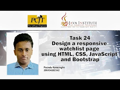 Pasindu Ranasinghe | Web Programming I Module Assignment- Task 24