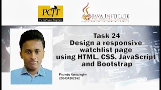 Pasindu Ranasinghe | Web Programming I Module Assignment- Task 24