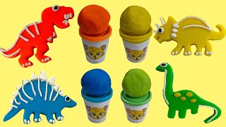 How to Make Dinosaurs with Play Doh - Preschool Toddler Learning Video