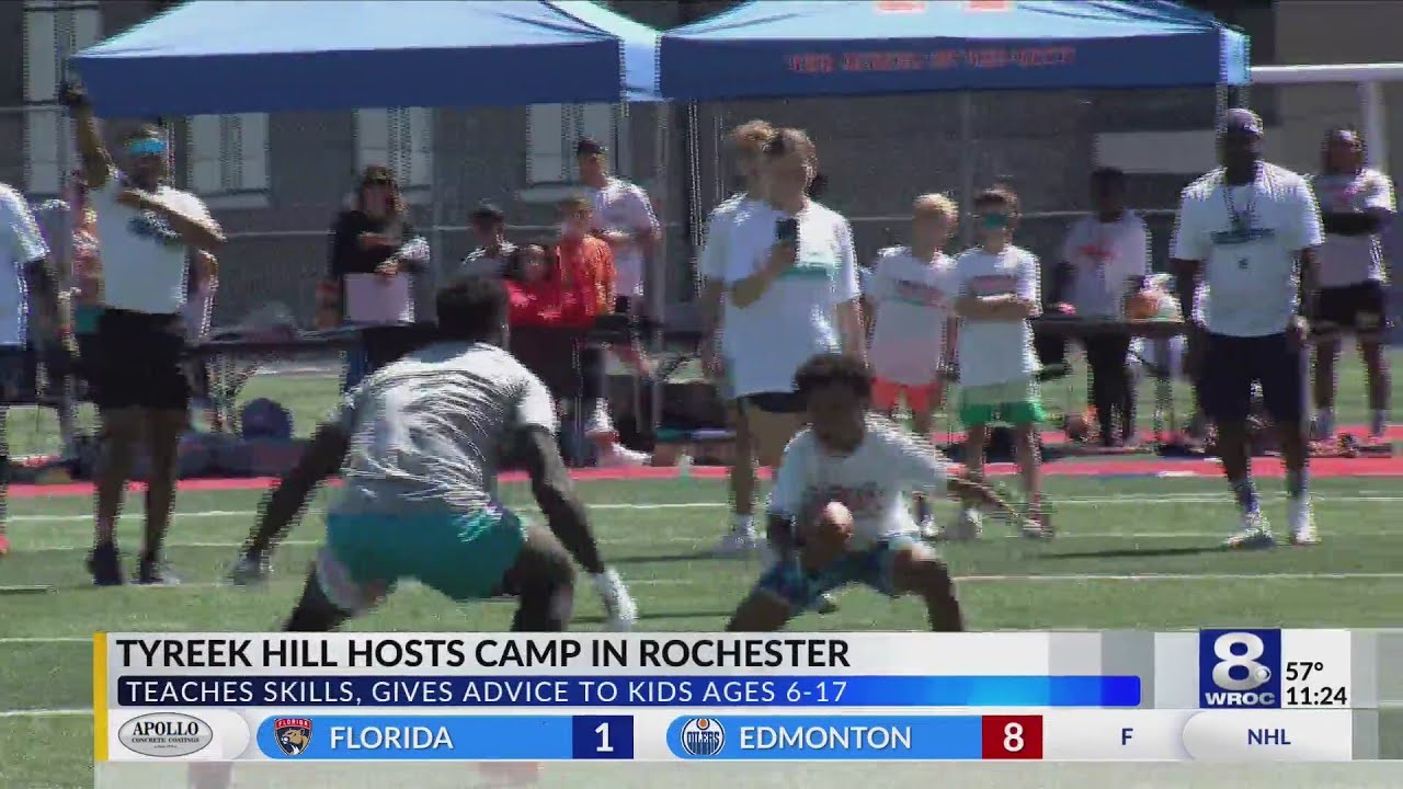 Dolphins WR Tyreek Hill brings youth camp to Rochester YouTube