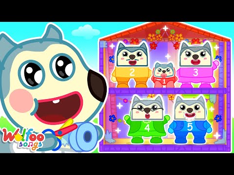 Color Giant Playhouse 👨 👩 👧 👦 Daddy Finger Song 🎶 Wolfoo Nursery Rhymes & Kids Songs