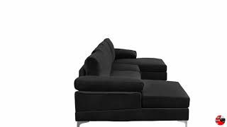 Modern Large Velvet Fabric U Shape Sectional Sofa