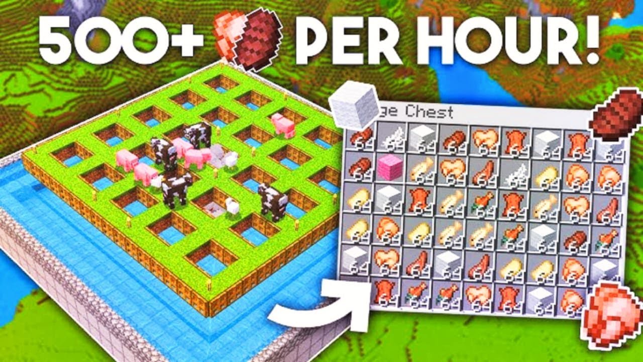 AFK Automatic Food Farm in Minecraft - YouTube